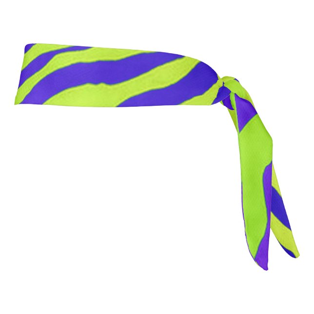 Green Zebra Tie Headband (Rotate 90)