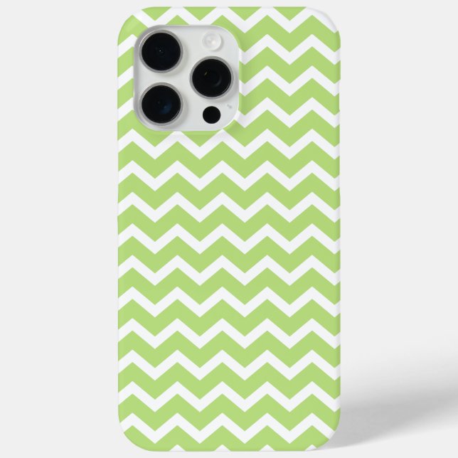 Green ZigZag Chevrons Pattern Case-Mate iPhone Case (Back)
