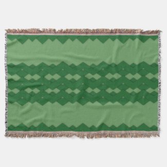 Green Zigzag Comfy Throw Blanket