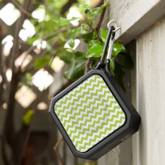 Green Zigzag, Green Chevron, Geometric Pattern Bluetooth Speaker