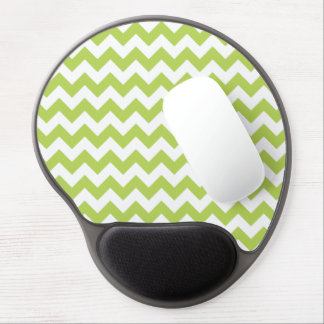 Green Zigzag, Green Chevron, Geometric Pattern Gel Mouse Pad