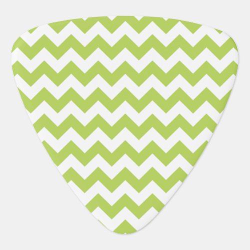 Green Zigzag Green Chevron Geometric Pattern Guitar Pick