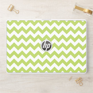 Green Zigzag, Green Chevron, Geometric Pattern HP Laptop Skin