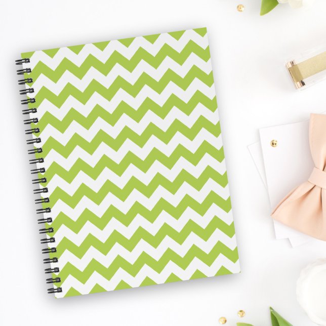 Green Zigzag, Green Chevron, Geometric Pattern Notebook (Creator Uploaded)