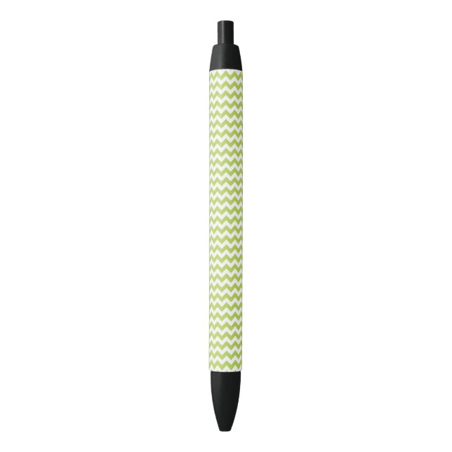 Green Zigzag, Green Chevron, Geometric Pattern Pen (Front Vertical)
