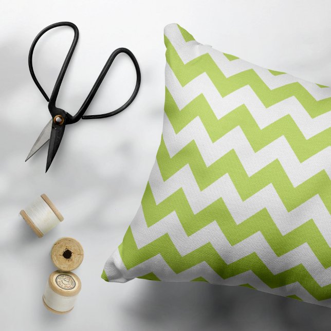 Green Zigzag, Green Chevron, Geometric Pattern Pillow Case (Creator Uploaded)
