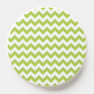 Green Zigzag, Green Chevron, Geometric Pattern PopSocket