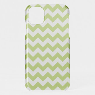 Green Zigzag, Green Chevron, Geometric Pattern iPhone 11 Case