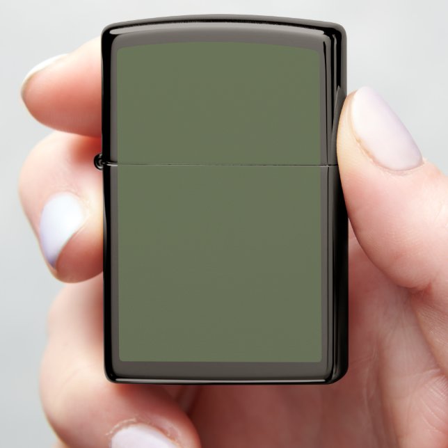 GREEN ZIPPO LIGHTER (In Hand)