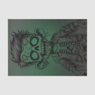 Green Zombie Kid Halloween Birthday Party Tissue Paper