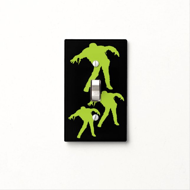 Green Zombie Light Switch Cover (In Situ)