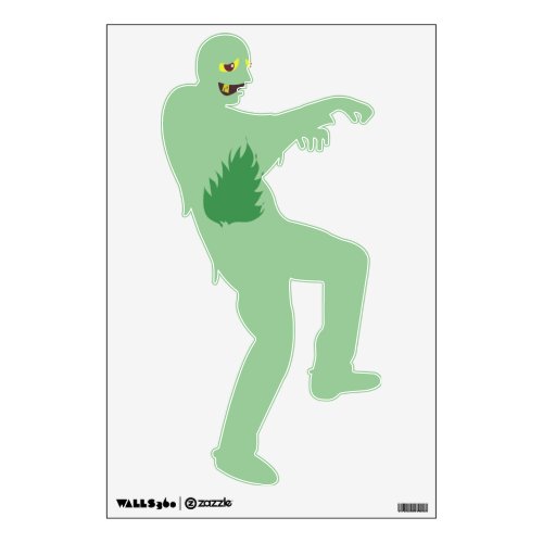 Green Zombie Monster Guy Novelty Fun  Wall Decal