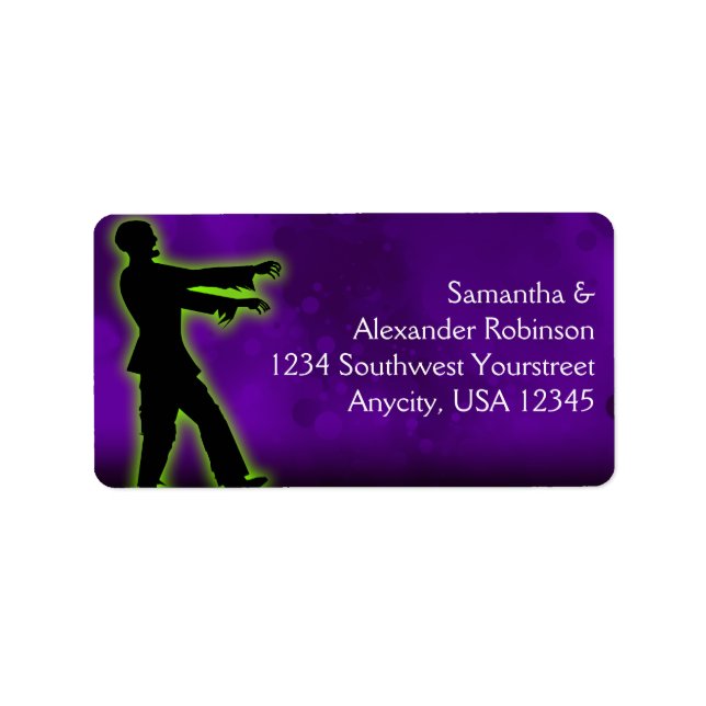 Green Zombie on Purple Label (Front)