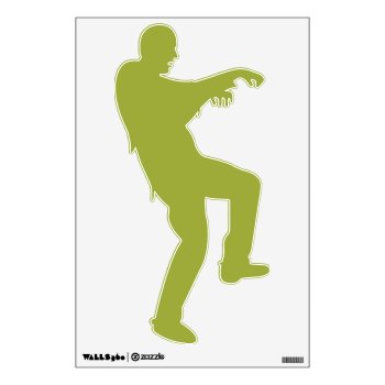 Green  Zombie Silhouette Wall Decal by MovieFun at Zazzle