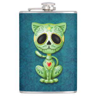 Green Zombie Sugar Kitten Flask