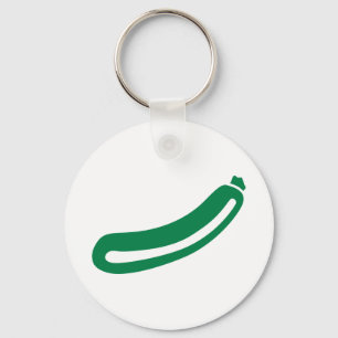 Green zucchini keychain
