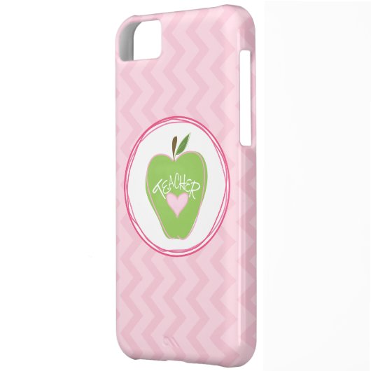 GreenApple & Zigzag iPhone 5 Case For Teachers (Back Left)