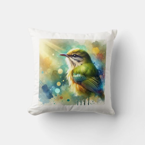 Greenbacked Whistler 190624AREF126 _ Watercolor Throw Pillow