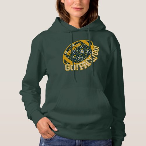 Greenbay floral football  hoodie