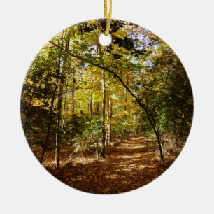 Greenbelt Park in Fall I Maryland Landscape Ceramic Ornament