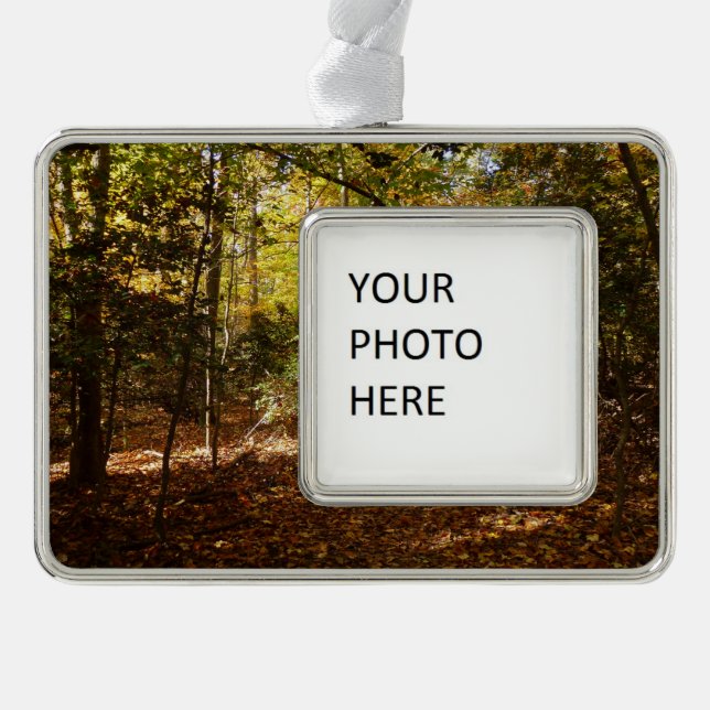 Greenbelt Park in Fall I Maryland Landscape Christmas Ornament (Front)