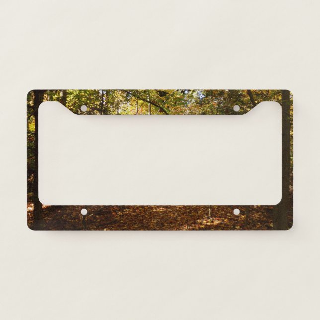 Greenbelt Park in Fall I Maryland Landscape License Plate Frame (Front)