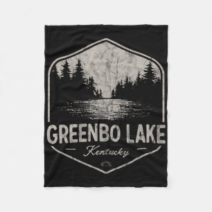 Greenbo Lake Kentucky Outdoors Vintage  Fleece Blanket