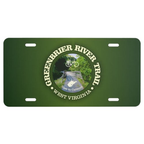 Greenbrier River Trail cycling c License Plate