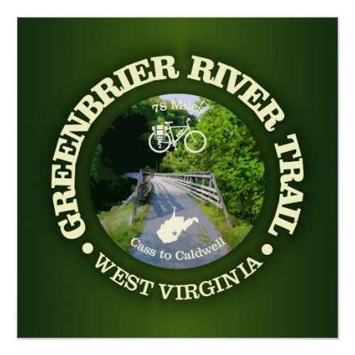 Greenbrier River Trail cycling c Poster