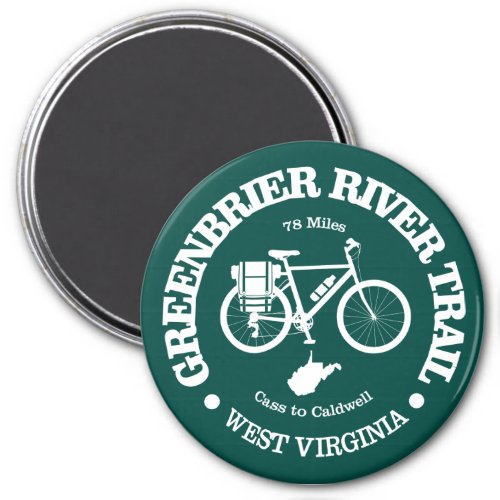 Greenbrier River Trail cycling Magnet