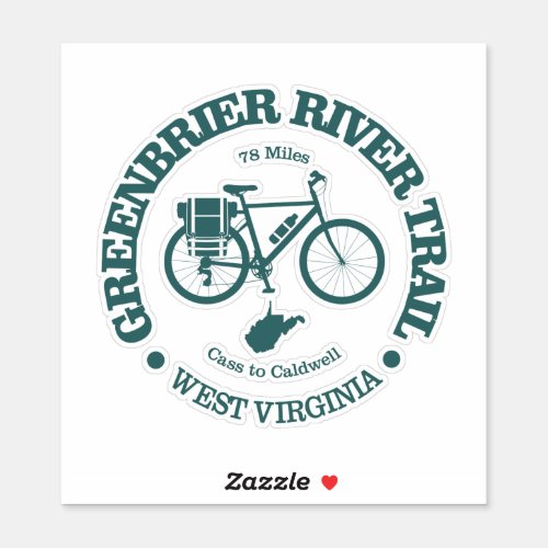 Greenbrier River Trail cycling Sticker