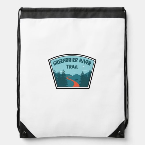 Greenbrier River Trail Drawstring Bag