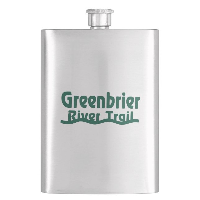 Greenbrier River Trail Flask (Front)