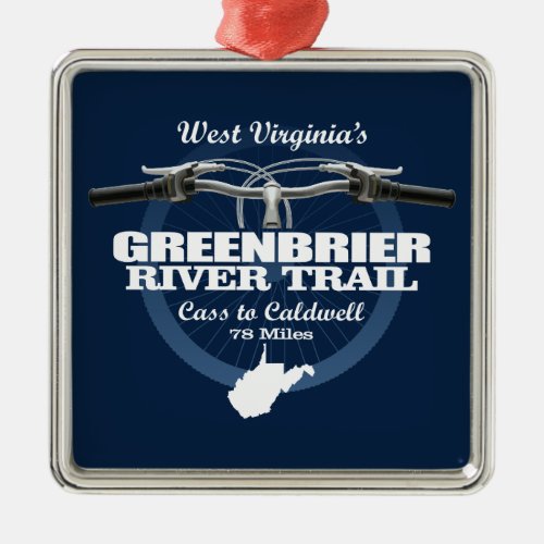 Greenbrier River Trail H2 Metal Ornament