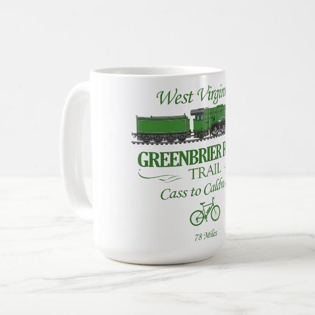 Greenbrier River Trail (RT2) Coffee Mug (Front Left)