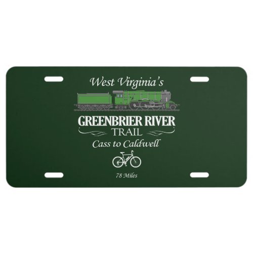 Greenbrier River Trail RT2 License Plate