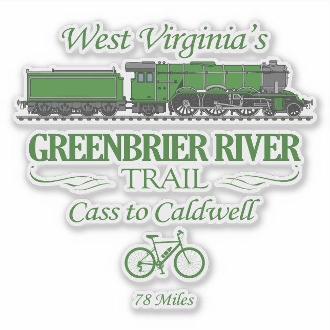 Greenbrier River Trail (RT2) Sticker (Front)
