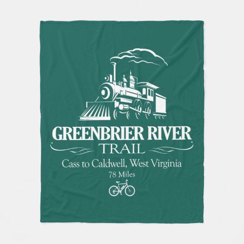 Greenbrier River Trail RT Fleece Blanket