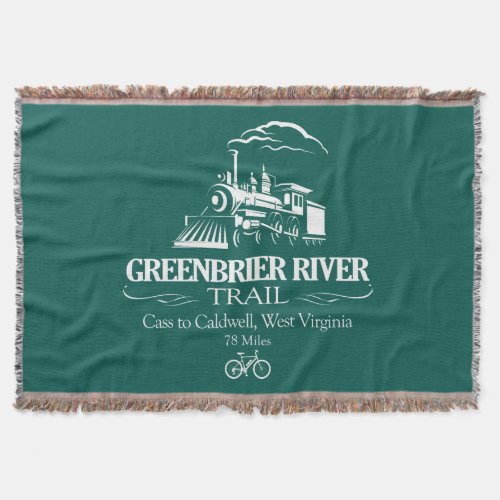 Greenbrier River Trail RT Throw Blanket