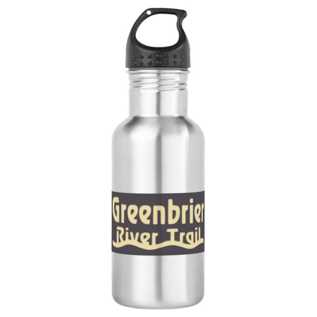Greenbrier River Trail Stainless Steel Water Bottle (Front)