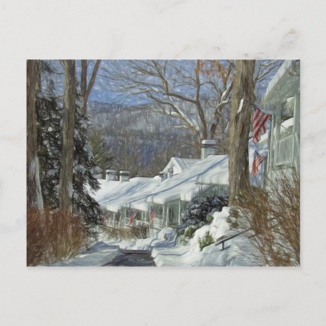 Greenbrier Winter Scene Postcard (Front)