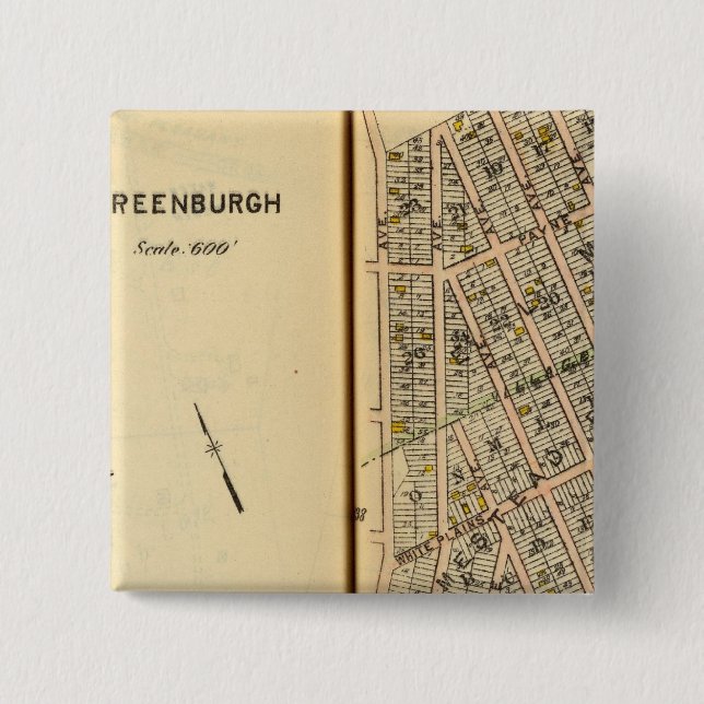Greenburg, New York 12 Pinback Button (Front)