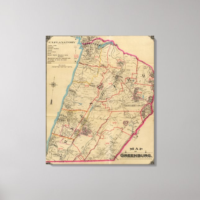 Greenburg, New York Canvas Print (Front)