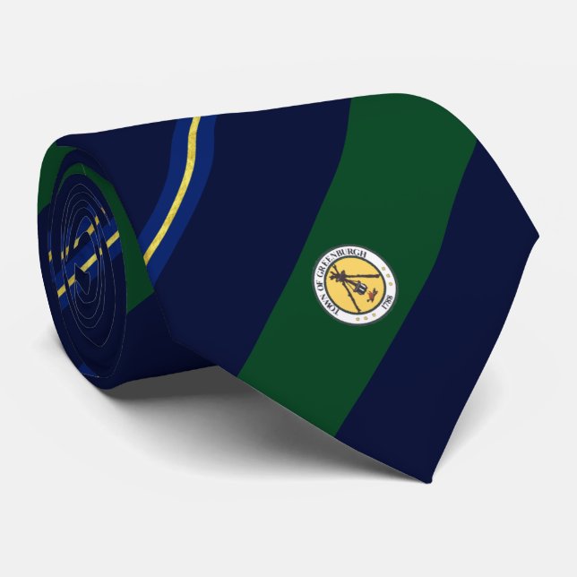 Greenburgh (New York) city flag Neck Tie (Rolled)
