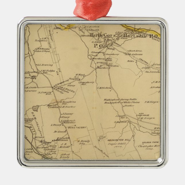 Greenburgh, New York Metal Ornament (Front)
