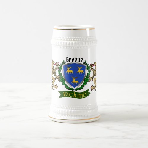 Greene Irish Shield Beer Stein