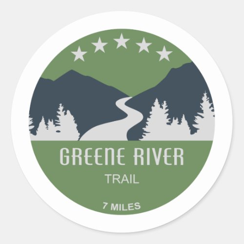 Greene River Trail Pennsylvania Classic Round Sticker