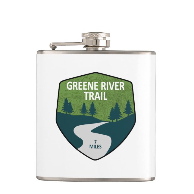 Greene River Trail Pennsylvania Flask (Front)