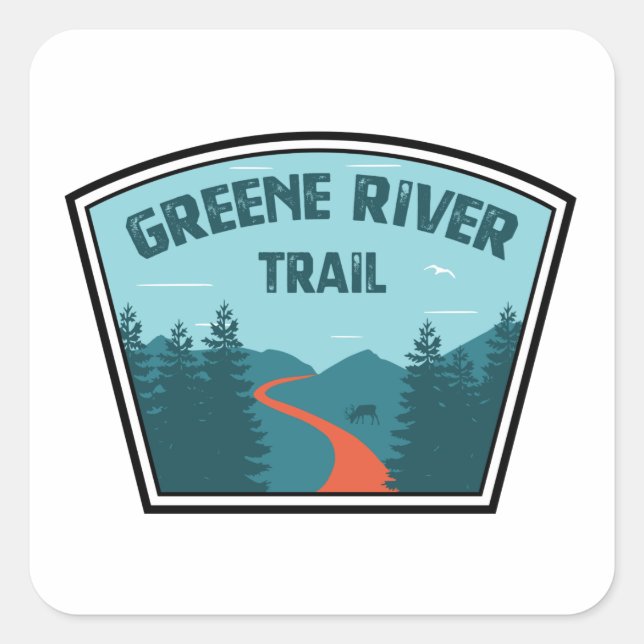 Greene River Trail Pennsylvania Square Sticker (Front)