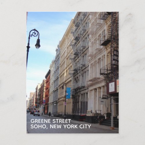 Greene Street SoHo Architecture New York City NYC Postcard